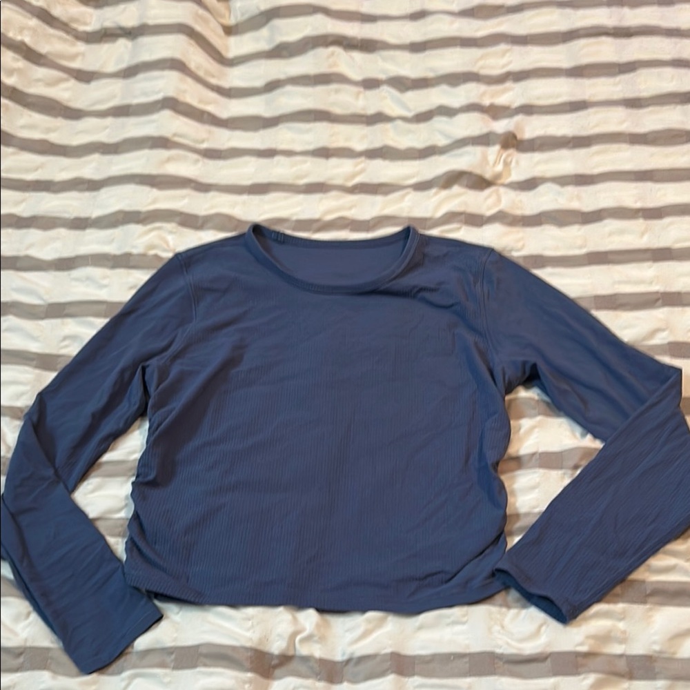 Lululemon Blue ribbed Long Sleeve Women's Top